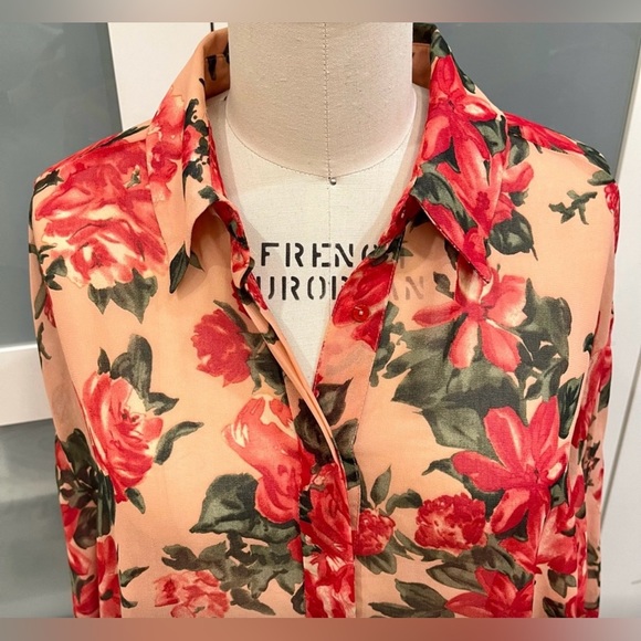 Zara Basics Sheer Blouse (XL) - Picture 3 of 7